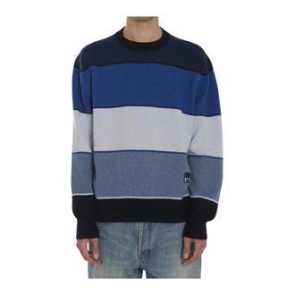 Dior CD Diamond Patch Gestreepte Trui - Heren - Cashmere truien - Veelkleurig - L - Katoen - Truien & Vesten