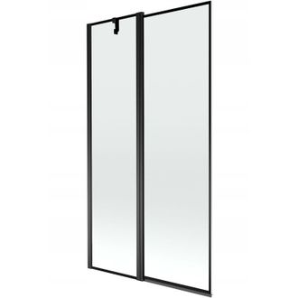 Desconocido Pare-baignoire Pivotant, 100x150 Cm, Noir