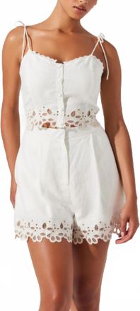 Astr Womens Kiya Shorts In White