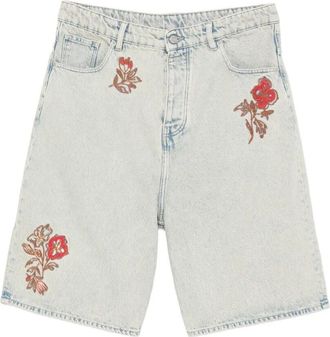 Dr&ocirc;le de Monsieur Dusty Brod&eacute; Fleurs Shorts Jeans