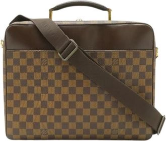 Louis Vuitton Pre-owned Damier Business Bag - Heren - Vintage Schoudertas - Bruin - ONE Size - Vintage