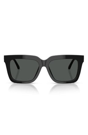 Versace 55mm Square Sunglasses in Black /Dark Grey at Nordstrom
