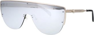 Alexander McQueen Stijlvolle zonnebril Am 0457S - Heren - Zonnebrillen - Grijs - ONE Size - Accessoires