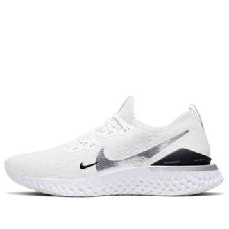 Nike (WMNS) Nike Epic React Flyknit 2 White Metallic Silver CQ5411-140