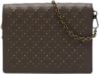 Bottega Veneta Pre-owned Studded Nappa Leather Crossbody - Dames - Vintage Schoudertas - Bruin - ONE Size - Leer - Vintage