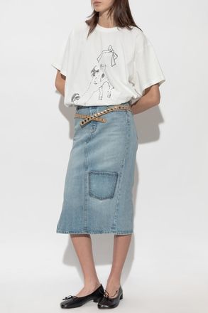 Maison Margiela T-shirt With Print, Womens, White