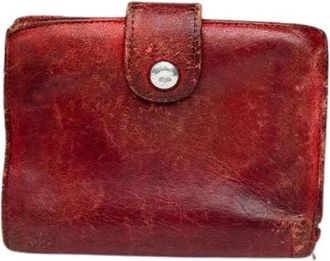 Chanel Pre-owned Vintage Portemonnee - Dames - Vintage Accessoires - Rood - ONE Size - Leer - Vintage