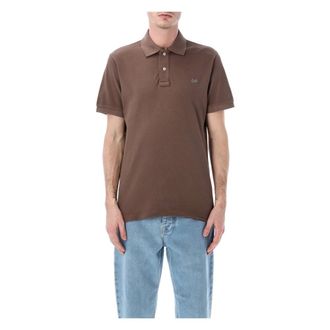 ERL Polo Shirts, male, Brown, Size: M Polo Tee Knit