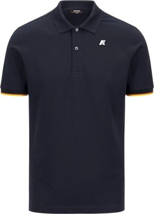 K-Way Vincent Pique Slim Polo - Heren - Polos - Blauw - 3XL - Katoen - Tops