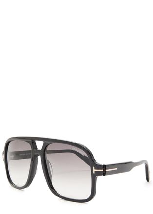 Tom Ford Falconer Aviator-style Sunglasses - Black - One Size