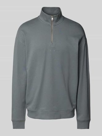 HUGO BOSS Sweatshirt mit Label-Print Modell Durty in Stein, Gr&ouml;&szlig;e XL