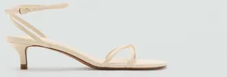 Mango Sandali fasce incrociate vaniglia - Donna - 35 - MANGO