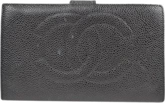 Chanel Pre-owned Leather Wallet - Dames - Vintage Accessoires - Zwart - ONE Size - Vintage