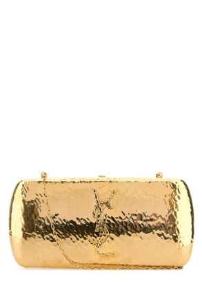 Saint Laurent Gold Metal Evening Clutch