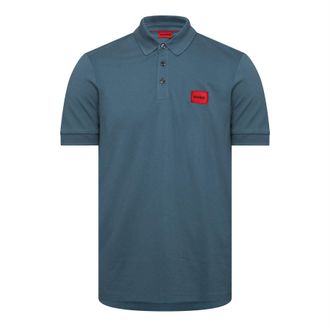 HUGO BOSS Hugo Mens Short Sleeve Polo Shirt in Open Blue - Size Small