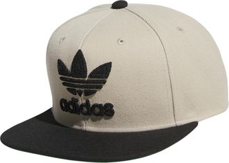 adidas Originals Mens Trefoil Chain Flatbrim Snapback Cap, Wonder Beige/Black, One size