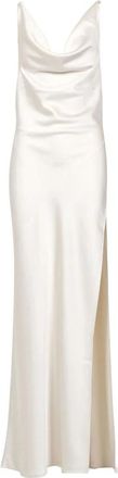 Andamane Vera Maxi Jurk - Dames - Avondkleed - Beige - M - Leer - Kleedjes
