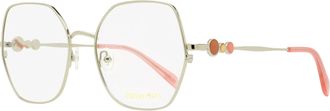 Pucci Womens Oversized Octagonal Eyeglasses EP5204 016 Palladium/Pink 55mm