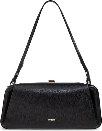 Yuzefi Schoudertas Oester - Dames - Schoudertassen - Zwart - ONE Size - Leer - Tassen