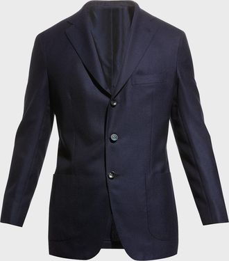 Kiton Men & apos;s Cashmere Solid Blazer