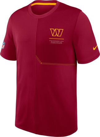 Nike Washington Commanders Sideline Coach Nike Mens Dri-FIT NFL Top in Red | 03B2077K9E-B8B