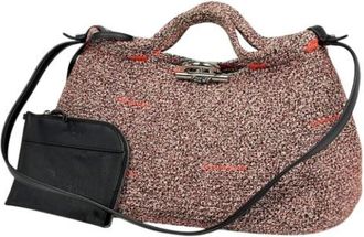 Balenciaga Pre-owned Shoulder Bags, female, Multicolor, Size: ONE SIZE Pre-owned Canvas Shoulder Bag