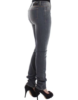 Ermanno Scervino Womens Gray Slim Jeans Denim Pants Skinny Leg Stretch Cotton