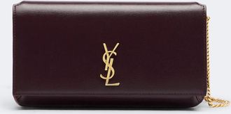 Saint Laurent Bustina portacellulare Cassandre in pelle