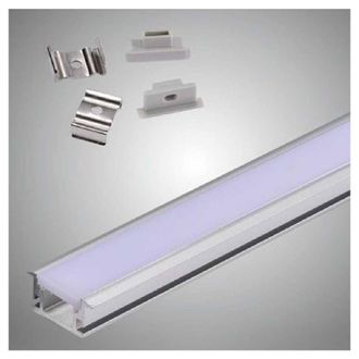 Trade Shop Trade Shop Traesio - Trade Shop - Profilo Ad Incasso In Alluminio 2 Mt Con Copertura Opaca Per Strip Led Al-13