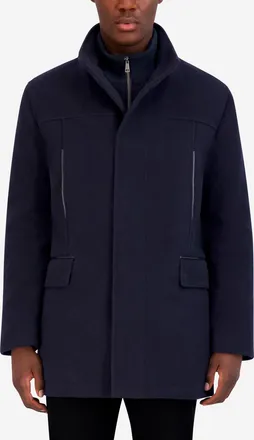 Cole Haan Mens All Weather Car Coat - Blue Size Medium