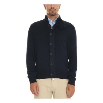 Gran Sasso Stijlvolle Cardigan - Heren - Vesten - Blauw - 3XL - Truien & Vesten