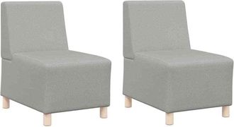 vidaXL Modular Sofa Unit Armless 2 pcs Cloud grey 55 x 74 x 82 cm Vidaxl