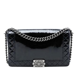 Chanel Pre-owned Cross Body Bags, female, Black, Size: ONE SIZE Pre-owned Reverso Boy Bag