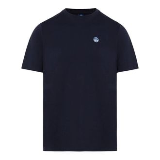 North Sails T-Shirts, male, Blue, Size: 4XL T-shirt with logo patch