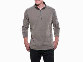 K&uuml;hl Mens Revel Quarter Zip Sweatshirt In Oatmeal