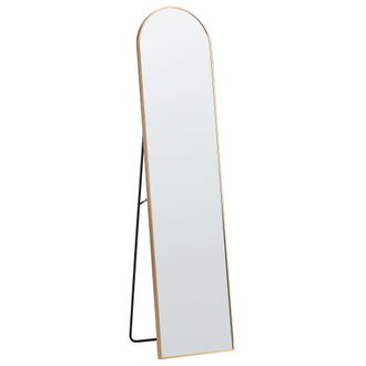 Beliani Espejo De Pie 36x150 Cm Marco Ovalado Cuerpo Entero Dorado Bagnolet