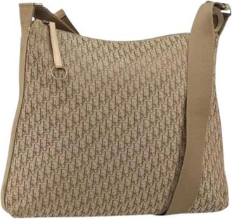 Dior Pre-owned Trotter Canvas Schoudertas - Dames - Vintage Schoudertas - Beige - ONE Size - Leer - Vintage