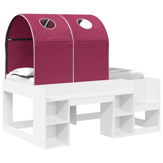 vidaXL Cama Con T&uacute;nel 4 Pcs Blanco Y Rojo Madera De Ingenier&iacute;a Vidaxl