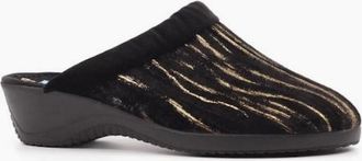Lunar Womens Lunar slippers Glenda KLA 267 in Black - Size: 8