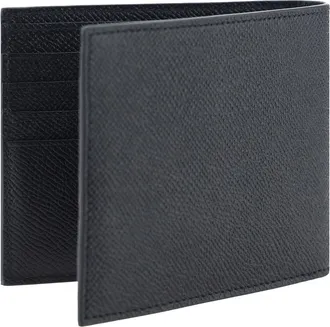 Ferragamo Mens Leather Wallet Black Calf Bos Taurus