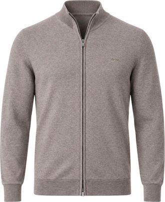 HUGO BOSS H-Balonso-L Vest - Heren - Truien - Beige - Maat: M Wol