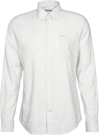 Barbour Elegante overhemd met lange mouwen ivoor - Heren - Casual Overhemden - Wit - S - Katoen - Overhemden