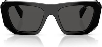 Prada 53mm Square Sunglasses in Black /Dark Grey at Nordstrom