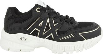 A|X Armani Exchange Schoenen, Dames, Zwart, 37 EU, Polyester, Zwarte Sneaker Polyester