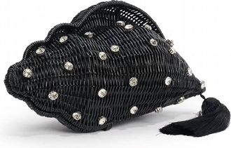 Emm Kuo Womens Shellona Shell-Shaped Evening Bag In Black