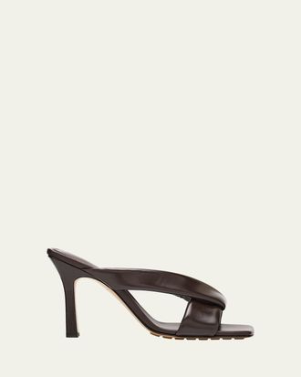 Bottega Veneta Criss Cross Padded Leather Slide Sandals