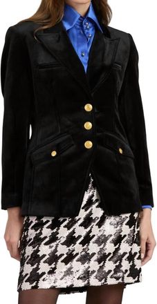 Tyler B&ouml;e Goldie Velvet Blazer In Black