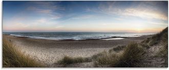 Artland Glasbild »Strand und Sanddünen am Hengistbury Head« Küste 1 Stk. tlg. in verschiedenen Grössen