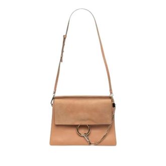 Chlo&eacute; Pre-owned Faye Suede Shoulder Bag - Dames - Pre-owned - Beige - Maat: ONE Size Su&egrave;de