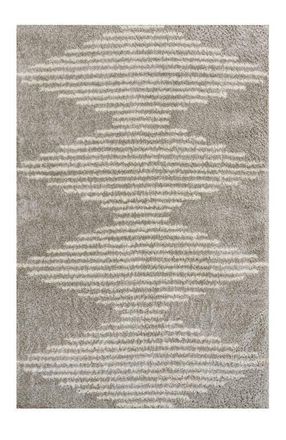 Jonathan Y Designs Elm Diamond Stripe Geometric Shag Area Rug in Gray/ivory at Nordstrom, Size 2Ft 0In X 8Ft 0In